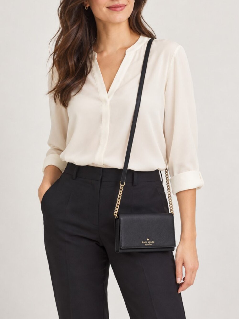 Kate Spade Cedar Street Small Cami Crossbody Bag Black PWRU4450 NWOT - Picture 3 of 10